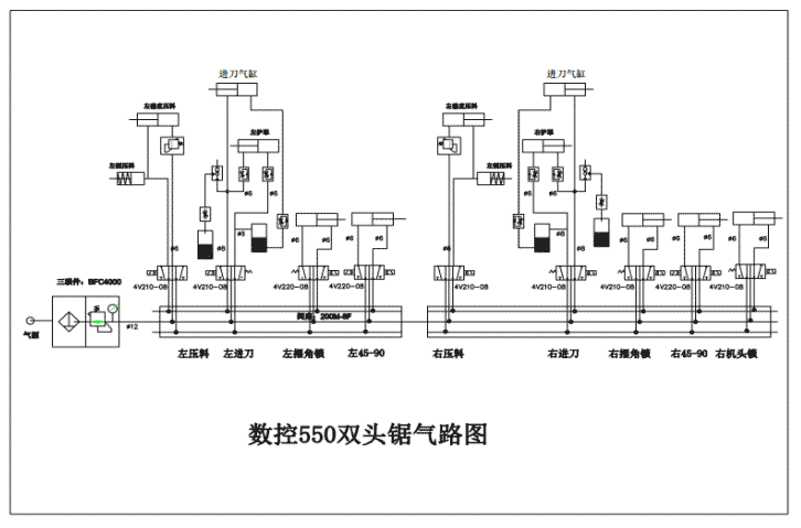 双头锯 JLX22-550C电气原理图